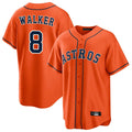 H.Astros #8 Christian Walker Player Orange Home Game Fdoa Stitched Jerseys