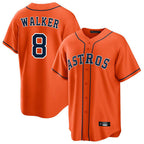 H.Astros #8 Christian Walker Player Orange Home Game Fdoa Stitched Jerseys