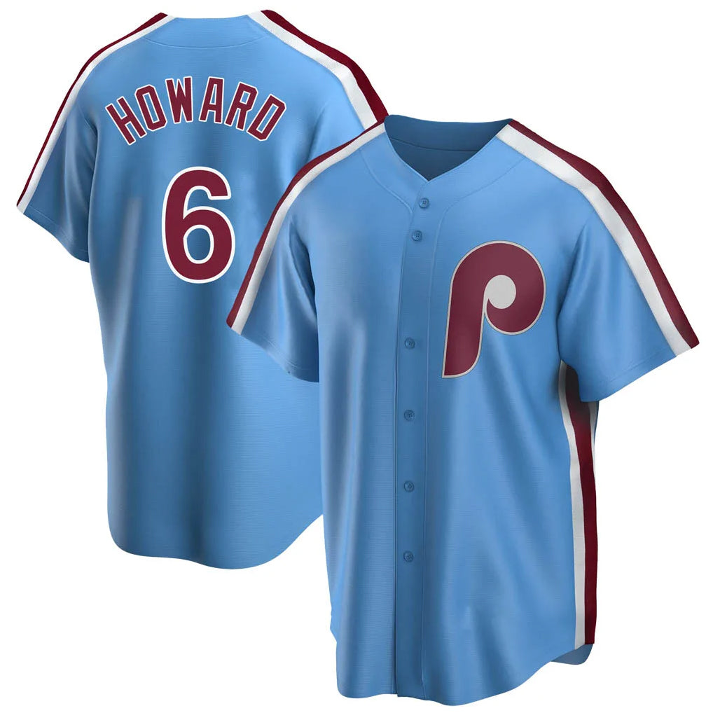 P.Phillies #6 Ryan Howard Player Light Blue Home Game Fdoa Stitched Jerseys
