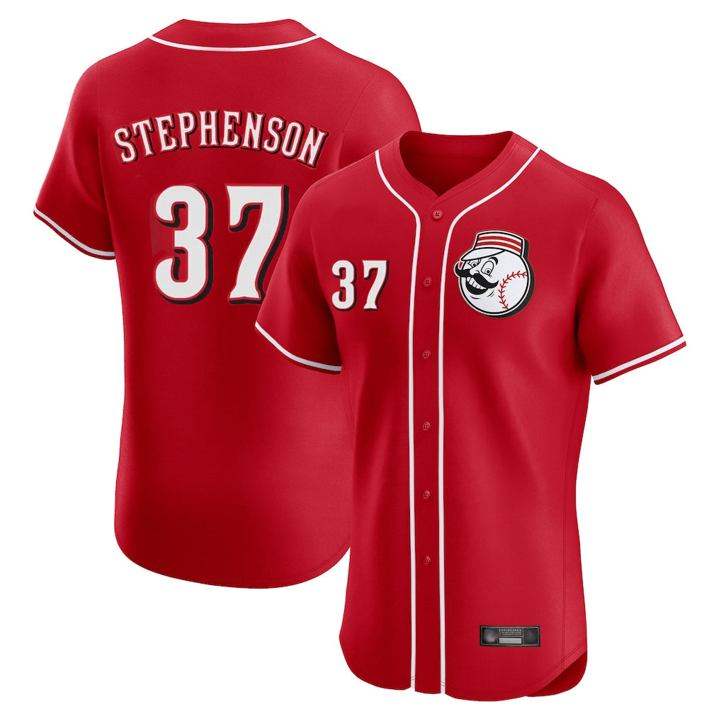 C.Reds #37 Tyler Stephenson Player Red Limited Elite Home Game Fdoa Stitched Jerseys