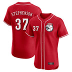 C.Reds #37 Tyler Stephenson Player Red Limited Elite Home Game Fdoa Stitched Jerseys