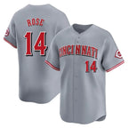 C.Reds #14 Pete Rose Player Gray Home Limited Fdoa Stitched Jerseys