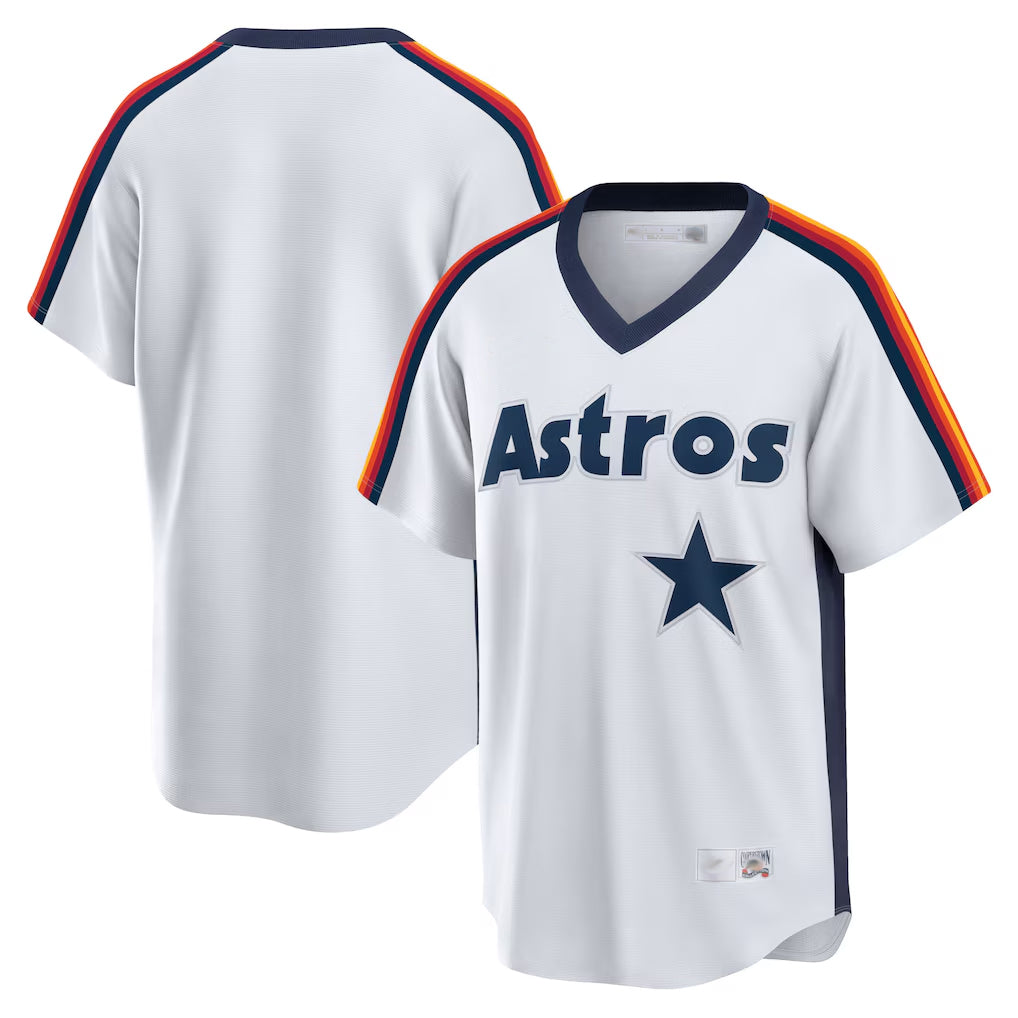 H.Astros ## Astros Blank Player White Cooperstown Collection T-shirt Fdoa Stitched Jerseys