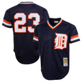 D.Tigers #23 Kirk Gibson Player Navy Mitchell & Ness 1984 Mesh Batting Practice  T-shirt Fdoa Stitched Jerseys