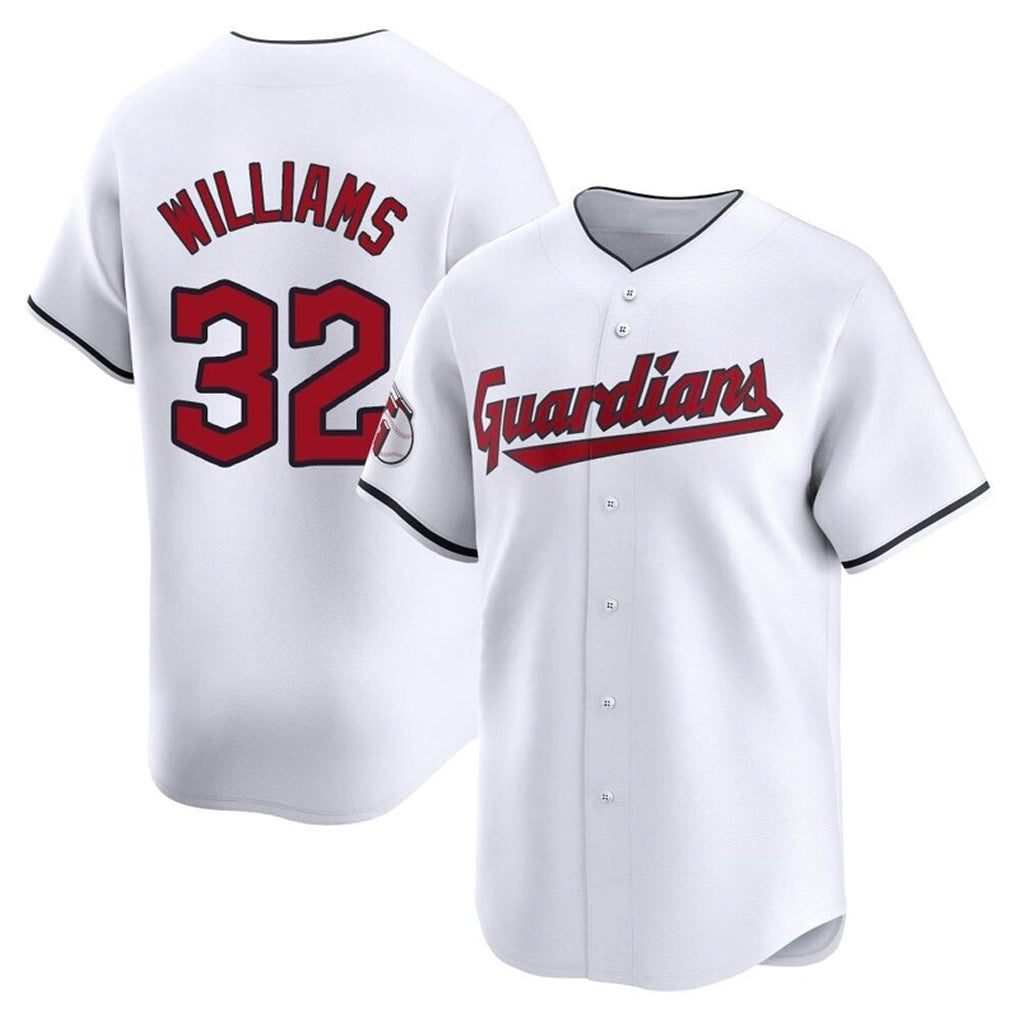 C.Guardians #32 Gavin Williams Player White Limited Home Fdoa Stitched Jerseys