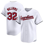 C.Guardians #32 Gavin Williams Player White Limited Home Fdoa Stitched Jerseys