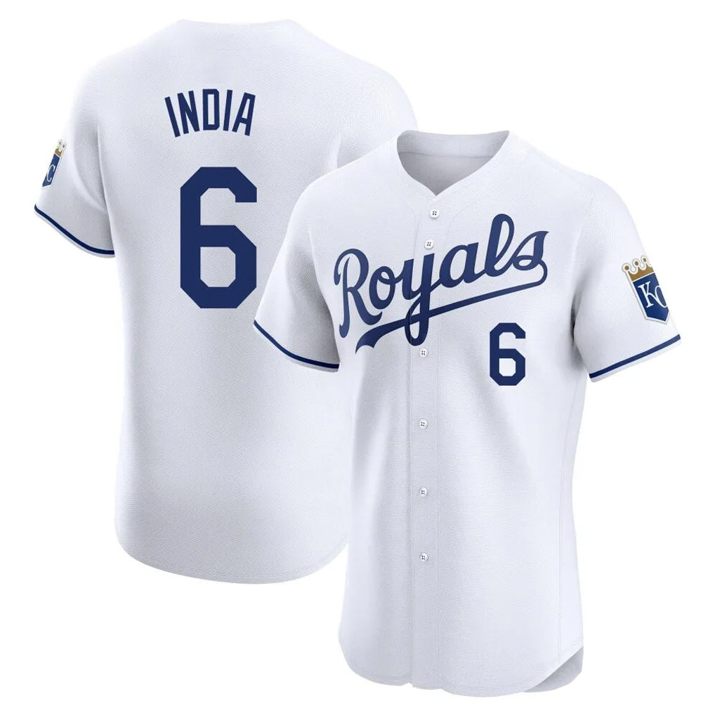 KC.Royals #6 Jonathan India Player White Alt Limited Elite Home Fdoa Stitched Jerseys