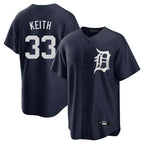 D.Tigers #33 Colt Keith Player Navy Game Home Fdoa Stitched Jerseys