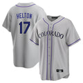 C.Rockies #17 Todd Helton Player Gray Game Home Fdoa Stitched Jerseys