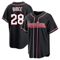 C.Guardians #28 Tanner Bibee Player Black Fashion Out Home Game Fdoa Stitched Jerseys