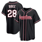 C.Guardians #28 Tanner Bibee Player Black Fashion Out Home Game Fdoa Stitched Jerseys