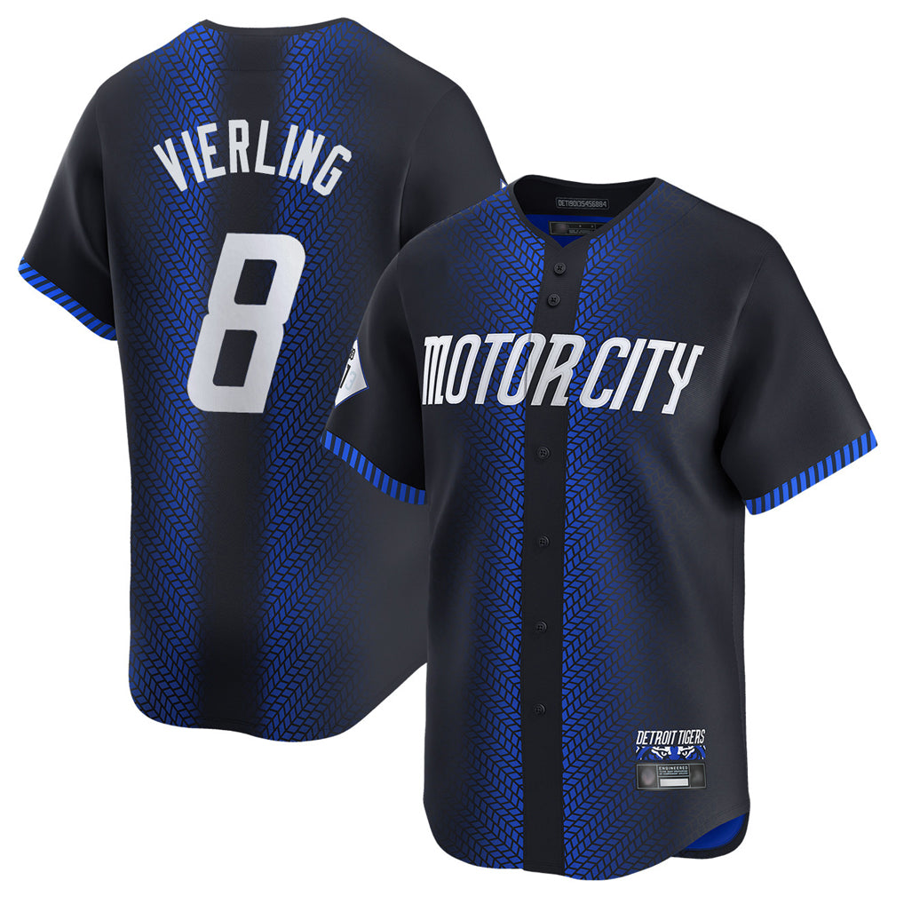 D.Tigers #8 Matt Vierling Player Navy City Connect Home Limited Fdoa Stitched Jerseys