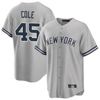 NY.Yankees #45 Gerrit Cole Player Gray Road Game Fdoa Stitched Jerseys