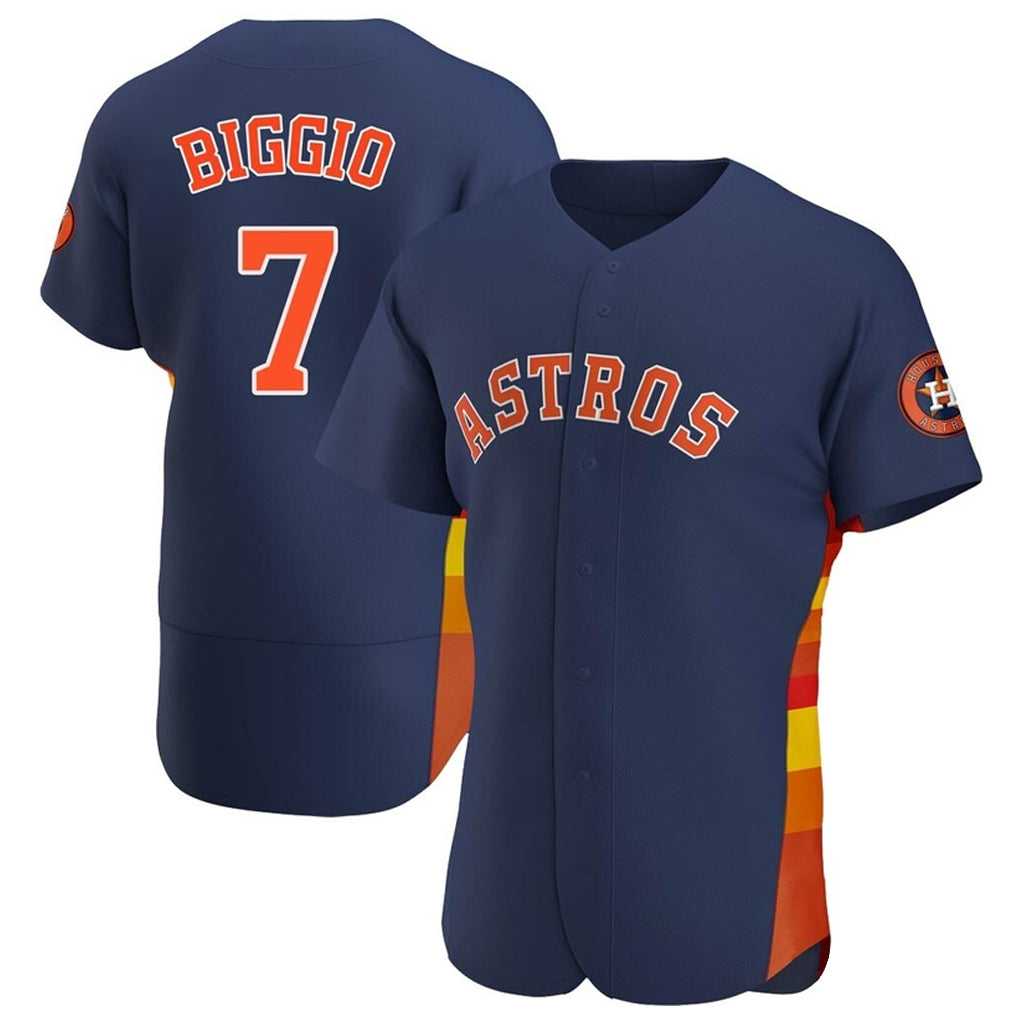 H.Astros #7 Craig Biggio Player Navy Home Limited Elite Fdoa Stitched Jerseys