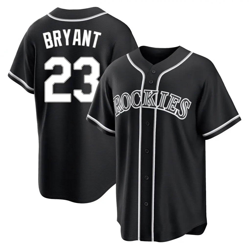 C.Rockies #23 Kris Bryant Player Black Fashion Out Home Game Fdoa Stitched Jerseys