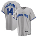 KC.Royals #14 Jac Caglianone Player Gray Game Home Fdoa Stitched Jerseys