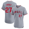 LA.Angels #27 Mike Trout Player Gray Home Limited Elite Fdoa Stitched Jerseys