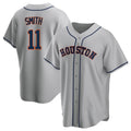 H.Astros #11 Cam Smith Player Gray Home Game Fdoa Stitched Jerseys