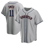 H.Astros #11 Cam Smith Player Gray Home Game Fdoa Stitched Jerseys