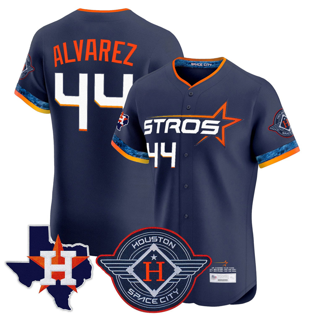 H.Astros #44 Yordan Alvarez Player Navy City Connect Texas Patch Vapor Premier Limited Elite Home Fdoa Stitched Jerseys