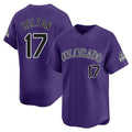 C.Rockies #17 Todd Helton Player Purple Limited Home Fdoa Stitched Jerseys