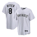 C.Rockies #8 Ryan Ritter Player White Game Home Fdoa Stitched Jerseys