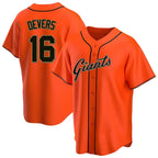 SF.Giants #16 Rafael Devers Player Orange Home Game Fdoa Stitched Jerseys
