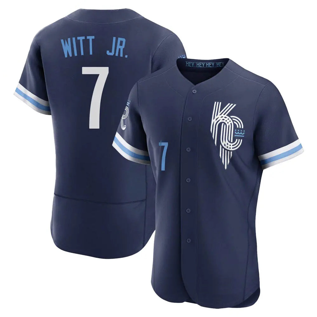 KC.Royals #7 Bobby Witt Jr. Player Navy City Connect Limited Elite Home Fdoa Stitched Jerseys