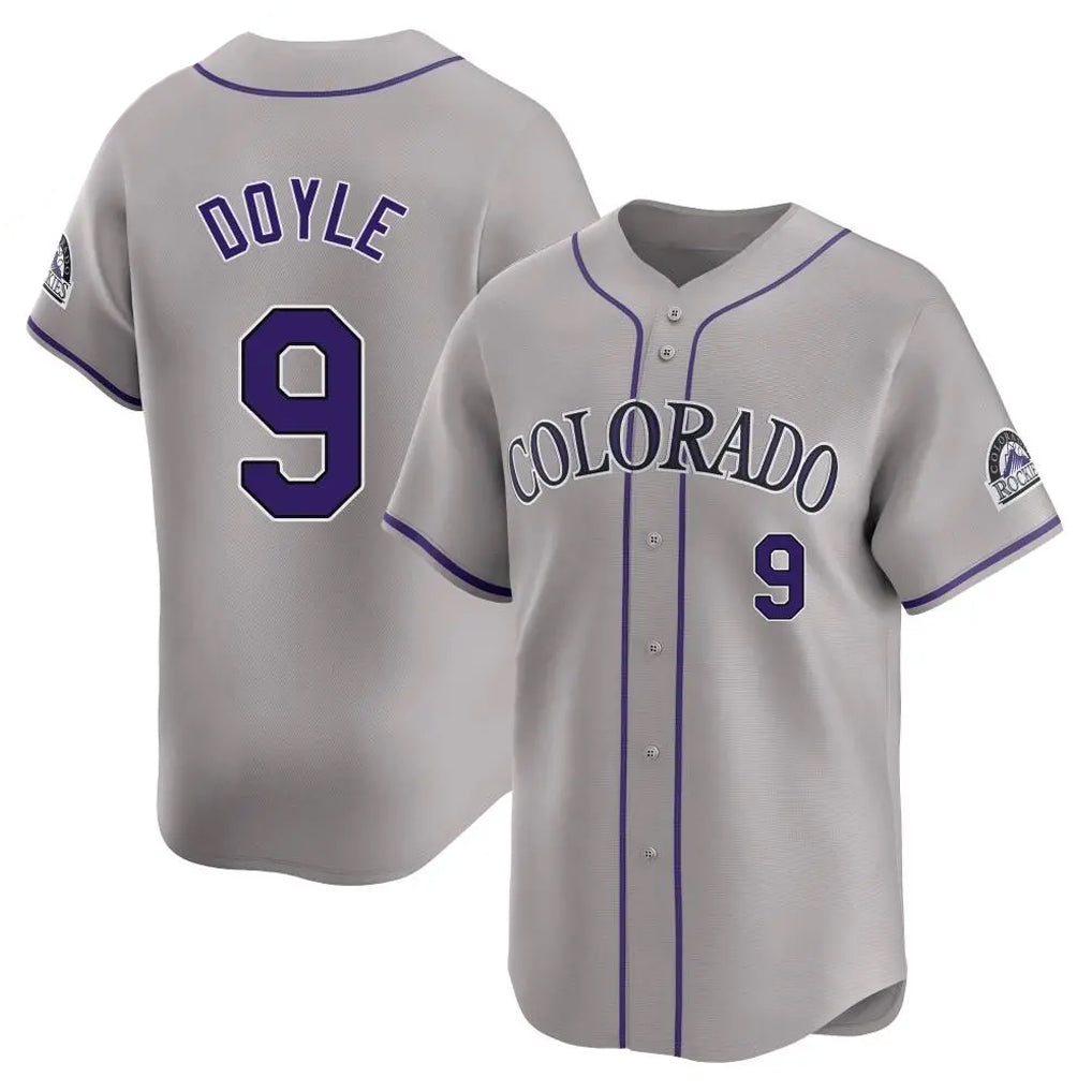 C.Rockies #9 Brenton Doyle Player Gray Limited Home Fdoa Stitched Jerseys