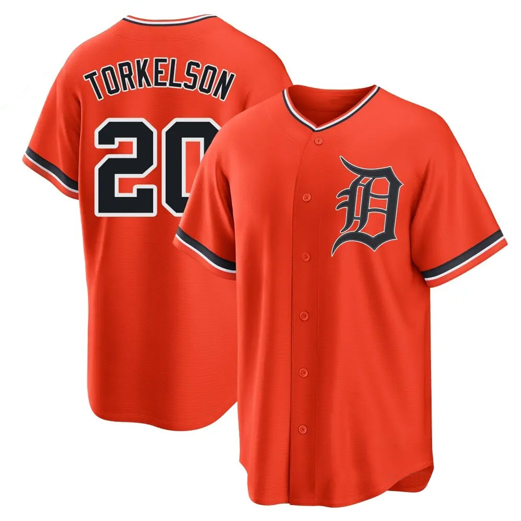 D.Tigers #20 Spencer Torkelson Player Orange Home Game Fdoa Stitched Jerseys