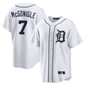 D.Tigers #7 Kevin McGonigle Player White Home Game Fdoa Stitched Jerseys