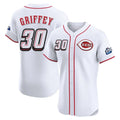 C.Reds #30 Ken Griffey Player White Speedway Classic Limited Elite Home Fdoa Stitched Jerseys