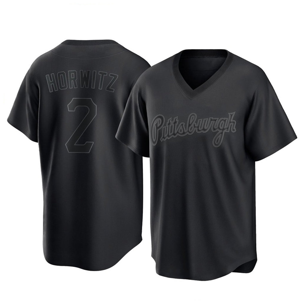 P.Pirates #2 Spencer Horwitz Player Black Fashion Home Game Fdoa Stitched Jerseys