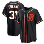 D.Tigers #31 Riley Greene Player Black Fashion Out Home Game Fdoa Stitched Jerseys