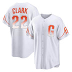 SF.Giants #22 Will Clark Player White City Connect Home Game Fdoa Stitched Jerseys