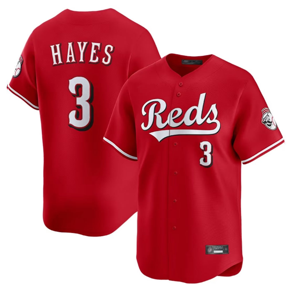 C.Reds #3 Ke'Bryan Hayes Player Red Home Limited Fdoa Stitched Jerseys