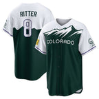 C.Rockies #8 Ryan Ritter Player Green City Connect Home Game Fdoa Stitched Jerseys