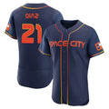 H.Astros #21 Yainer Diaz Player Navy City Connect Limited Elite Home Fdoa Stitched Jerseys