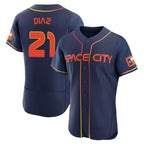 H.Astros #21 Yainer Diaz Player Navy City Connect Limited Elite Home Fdoa Stitched Jerseys