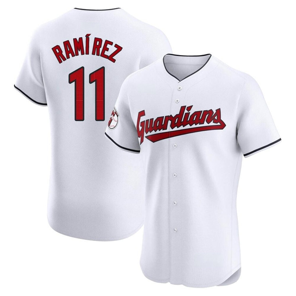 C.Guardians #11 Jose Ramirez Player White Limited Elite Home Fdoa Stitched Jerseys