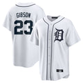 D.Tigers #23 Kirk Gibson Player White Home Game Fdoa Stitched Jerseys