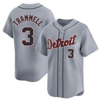 D.Tigers #3 Alan Trammell Player Gray Home Limited Fdoa Stitched Jerseys