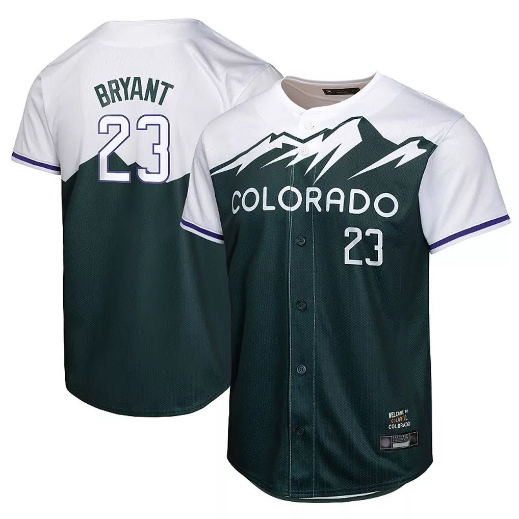 C.Rockies #23 Kris Bryant Player Green City Connect Limited Home Game Fdoa Stitched Jerseys