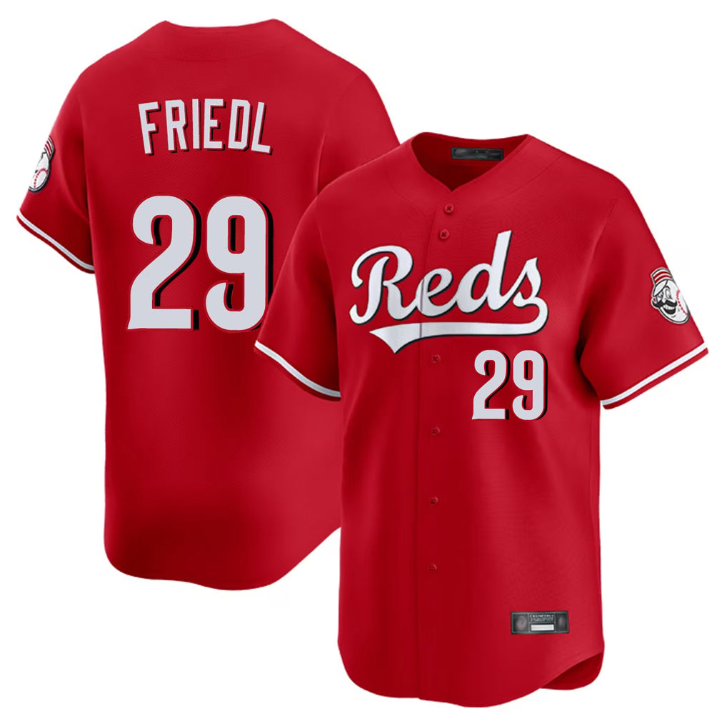 C.Reds #29 TJ Friedl Player Red Home Limited Fdoa Stitched Jerseys