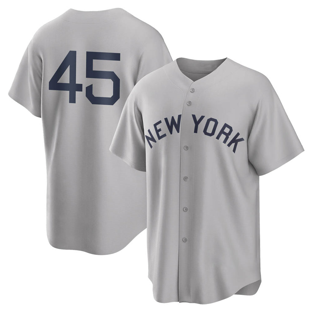 NY.Yankees #45 Gerrit Cole Player Gray Field of Dreams Game Fdoa Stitched Jerseys