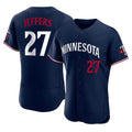 M.Twins #27 Ryan Jeffers Player Navy Replica Home Limited Elite Fdoa Stitched Jerseys