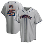 H.Astros #45 Tatsuya Imai Player Gray Home Game Fdoa Stitched Jerseys
