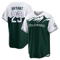 C.Rockies #23 Kris Bryant Player Green City Connect Home Game Fdoa Stitched Jerseys