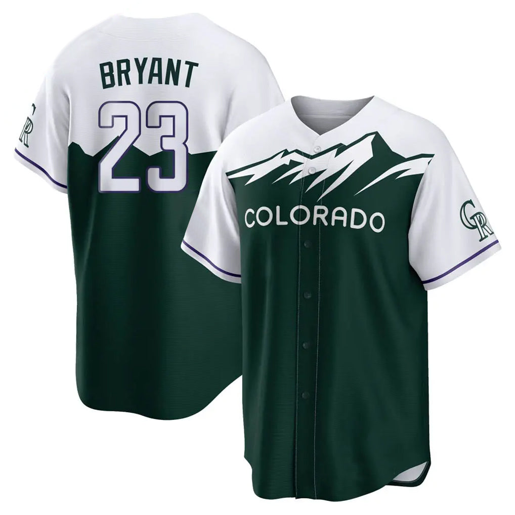C.Rockies #23 Kris Bryant Player Green City Connect Home Game Fdoa Stitched Jerseys