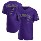 C.Rockies #7 Matt Holliday Player Purple Limited Elite Home Fdoa Stitched Jerseys